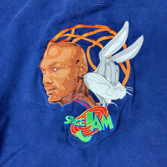 Vintage Warner Bros Kids Size XL Embroidered Space Jam Michael Jordan Sweatshirt - Picture 4 of 8